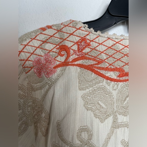 Soft Surroundings Twin Garlands Bolero Jacket Cropped Beaded Embroidered Sz M - Picture 12 of 13